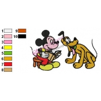 Mickey Mouse Cartoon Embroidery 98